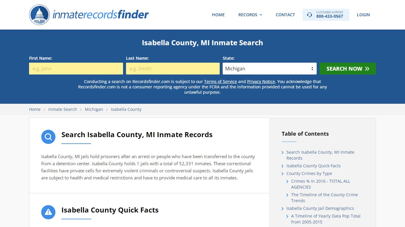 Isabella County, MI Inmate Lookup & Jail Records Online